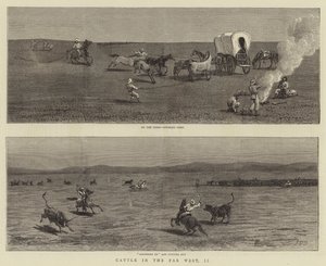 Ganado en el Lejano Oeste, II de John Charles Dollman
